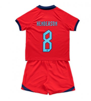 Anglia Jordan Henderson #8 Koszulka Wyjazdowych Dziecięca MŚ 2022 Krótki Rękaw (+ Krótkie spodenki)